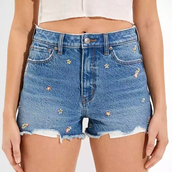 American Eagle Jean Mom Shorts - Size 000 - Picture 1 of 5